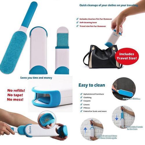 Multi-purpose double sided self-cleaning and Reusable Lint/Pet Fur Remover Clean Clothing, Furniture, Home clean brush set